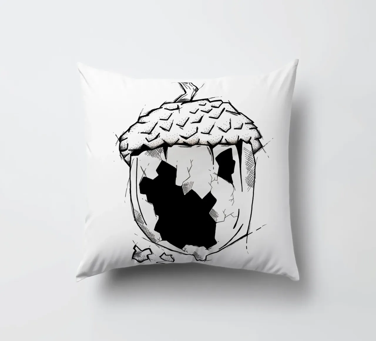 Broken nut | Lineart cuscino da venten
