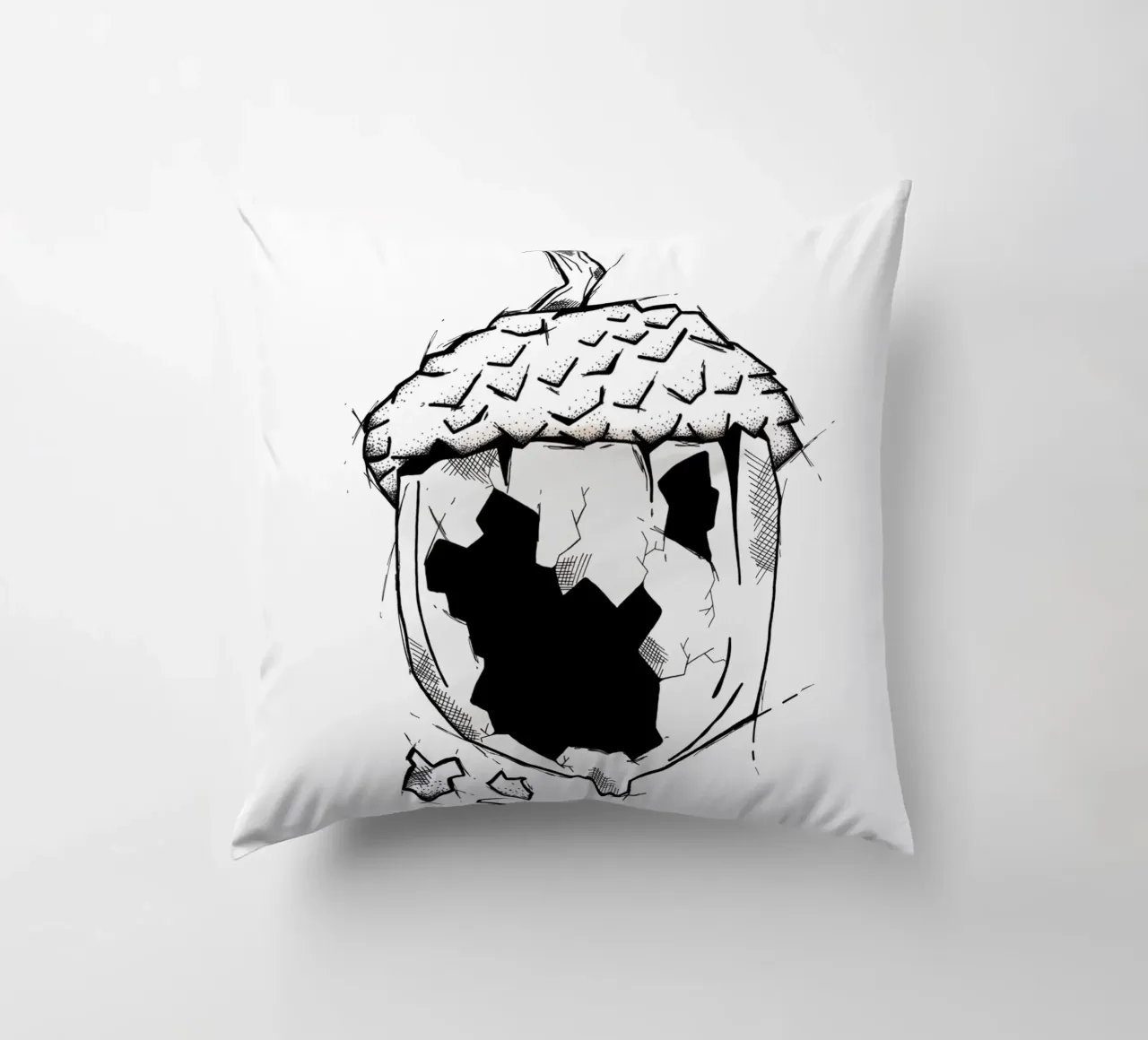Broken nut | Lineart cuscino da venten