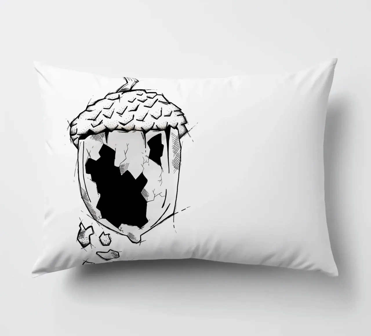 Broken nut | Lineart cuscino da venten