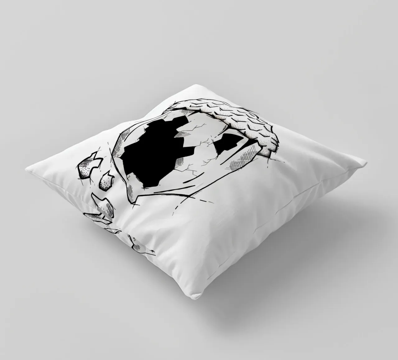 Broken nut | Lineart cuscino da venten