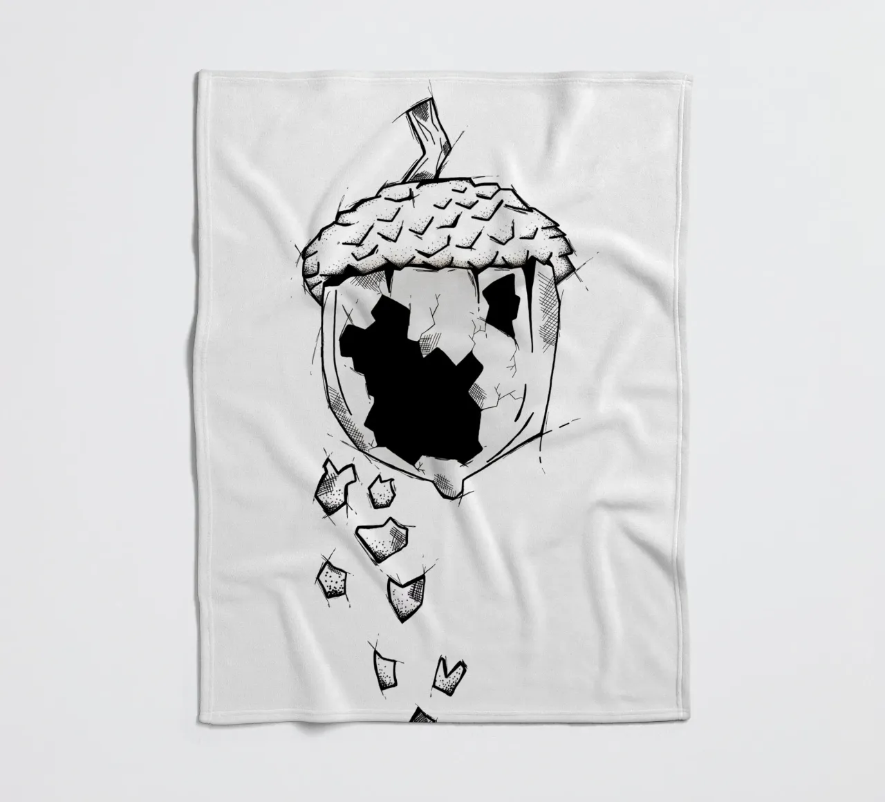 Broken nut | Lineart coperta in pile da venten