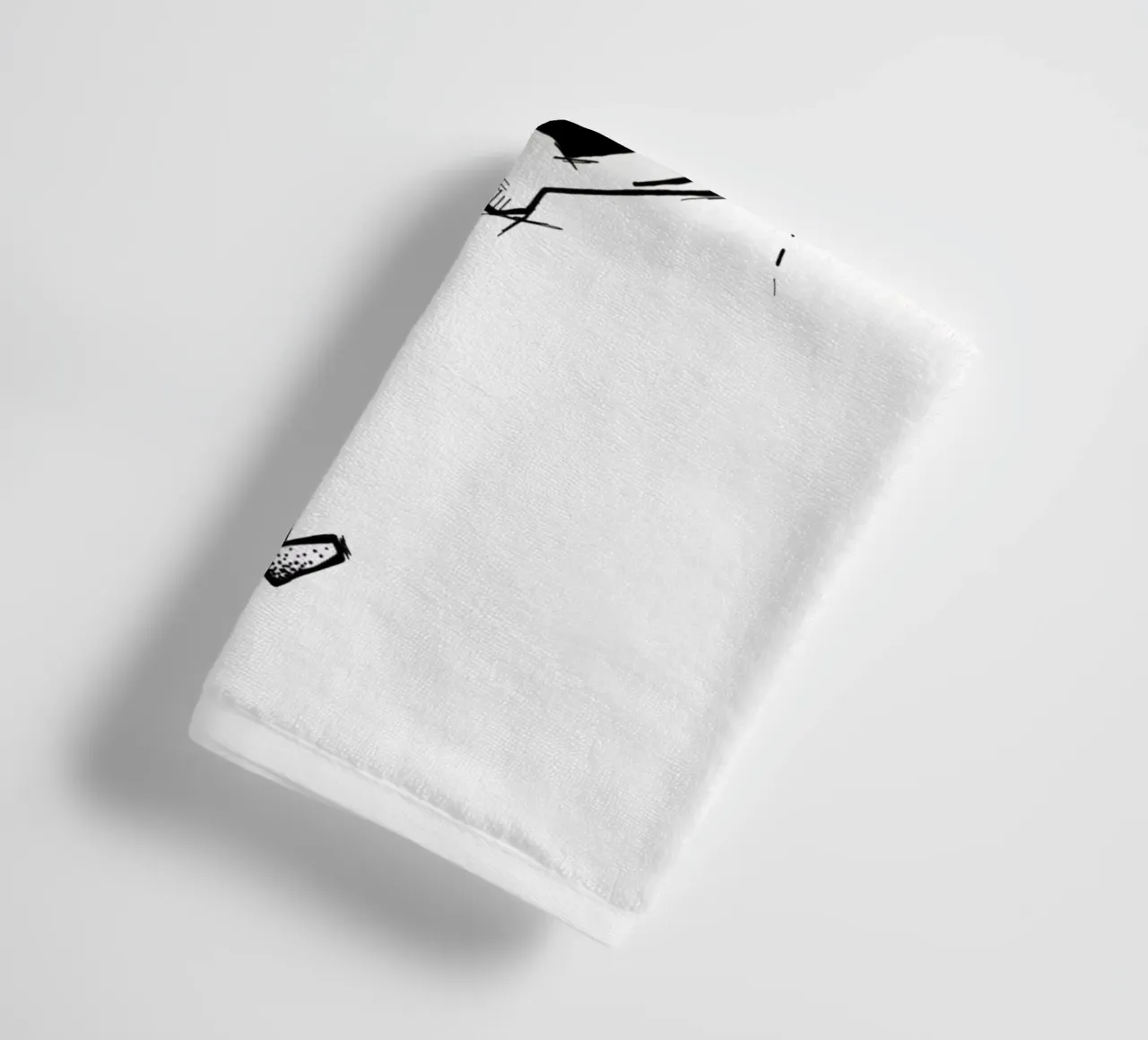 Broken nut | Lineart towel by venten