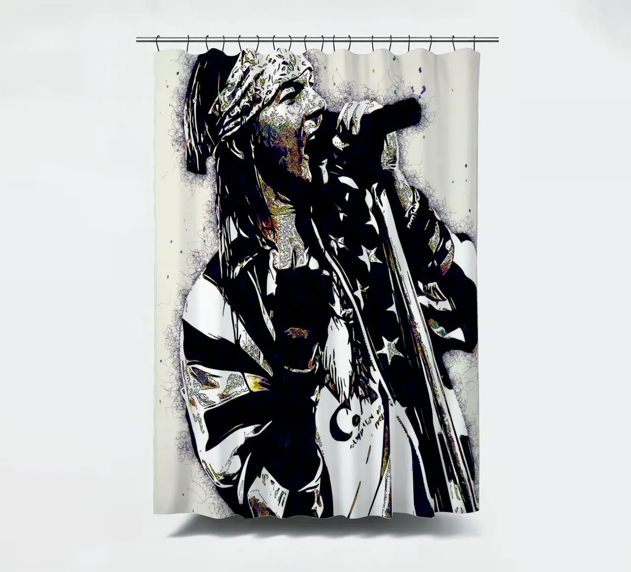 Art of AXL shower curtain by neonartroom