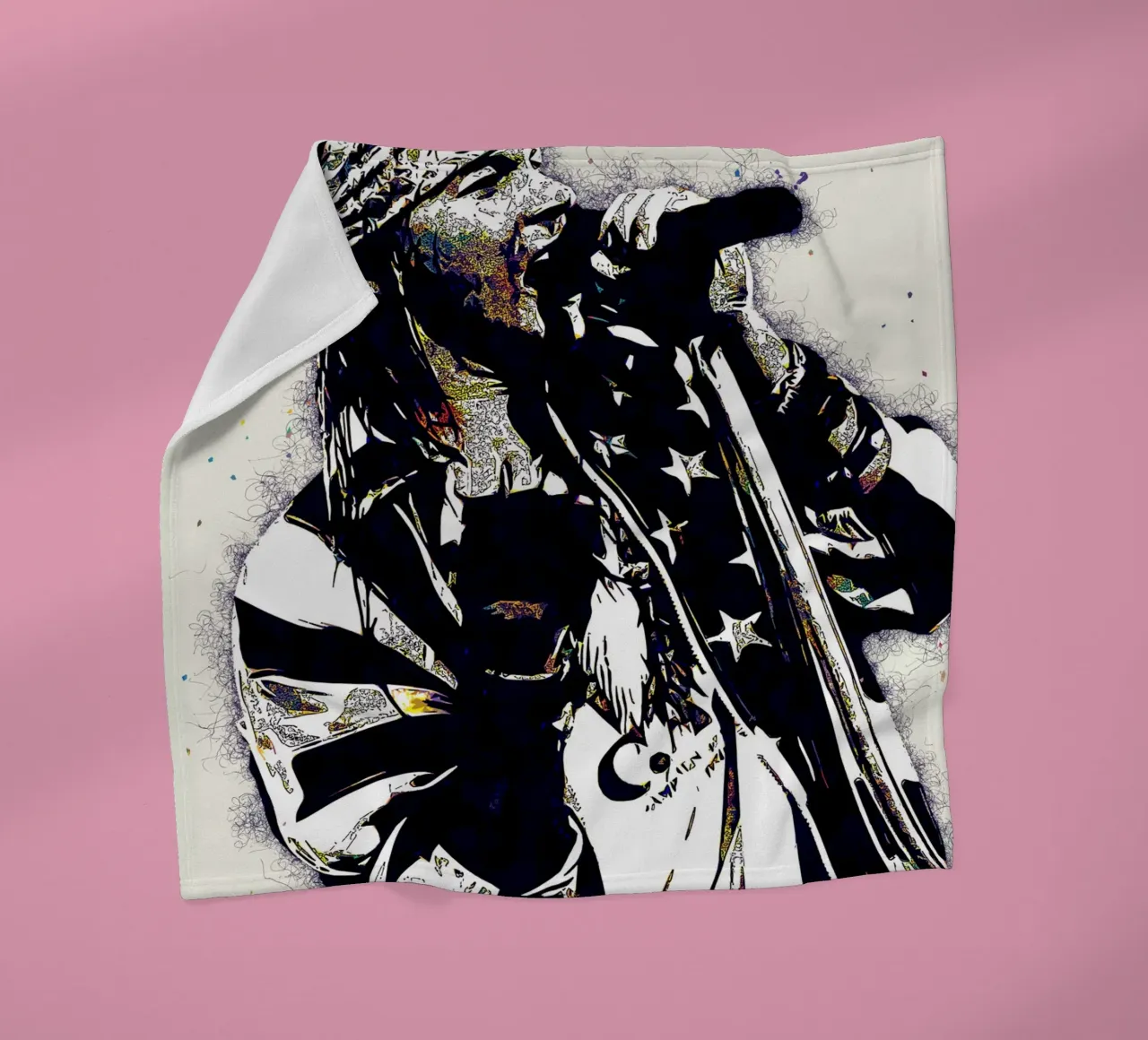Art of AXL fleece blanket by neonartroom