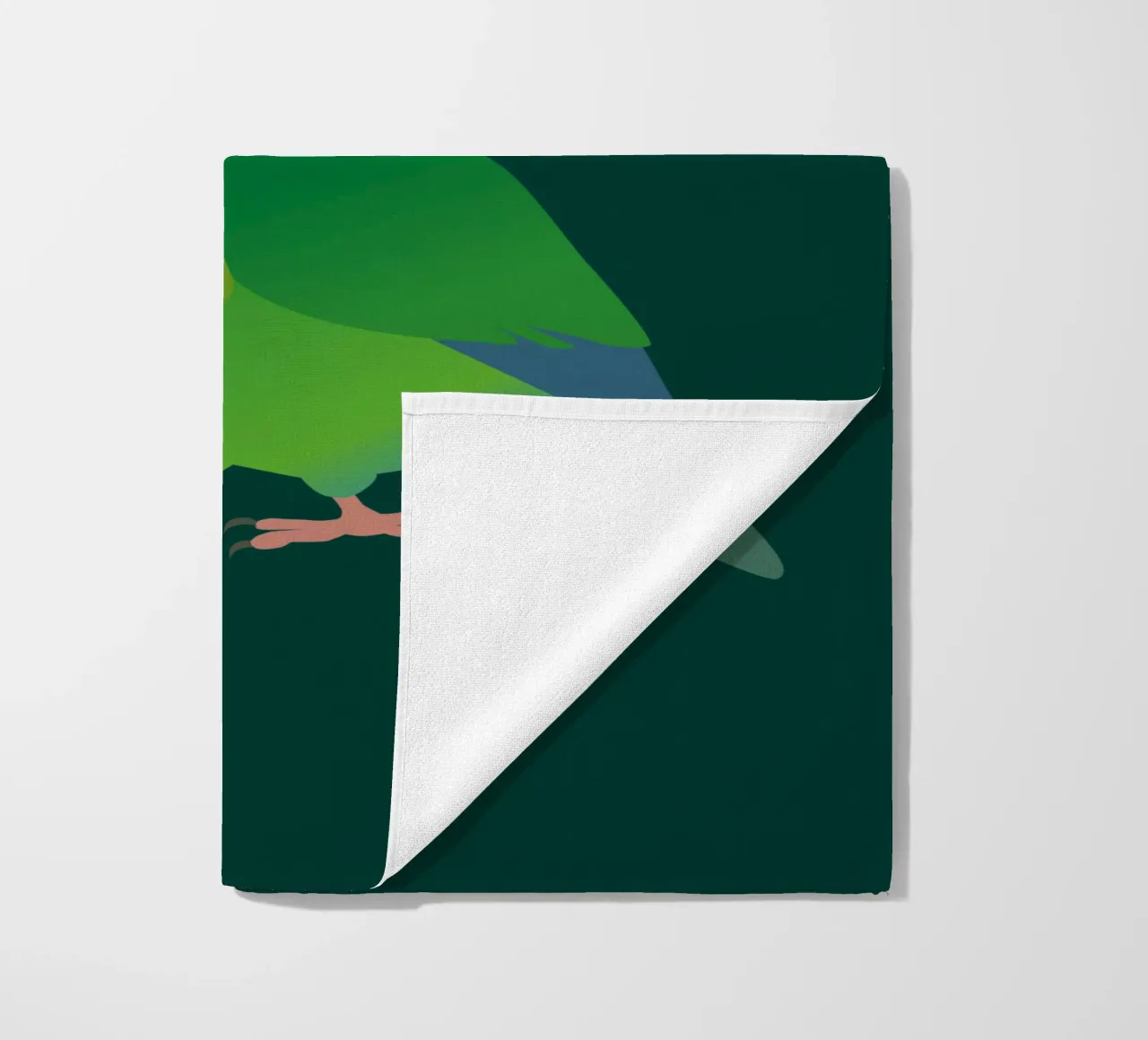 A cute Christmas peach faced lovebird beach towel by BwiseLizzy