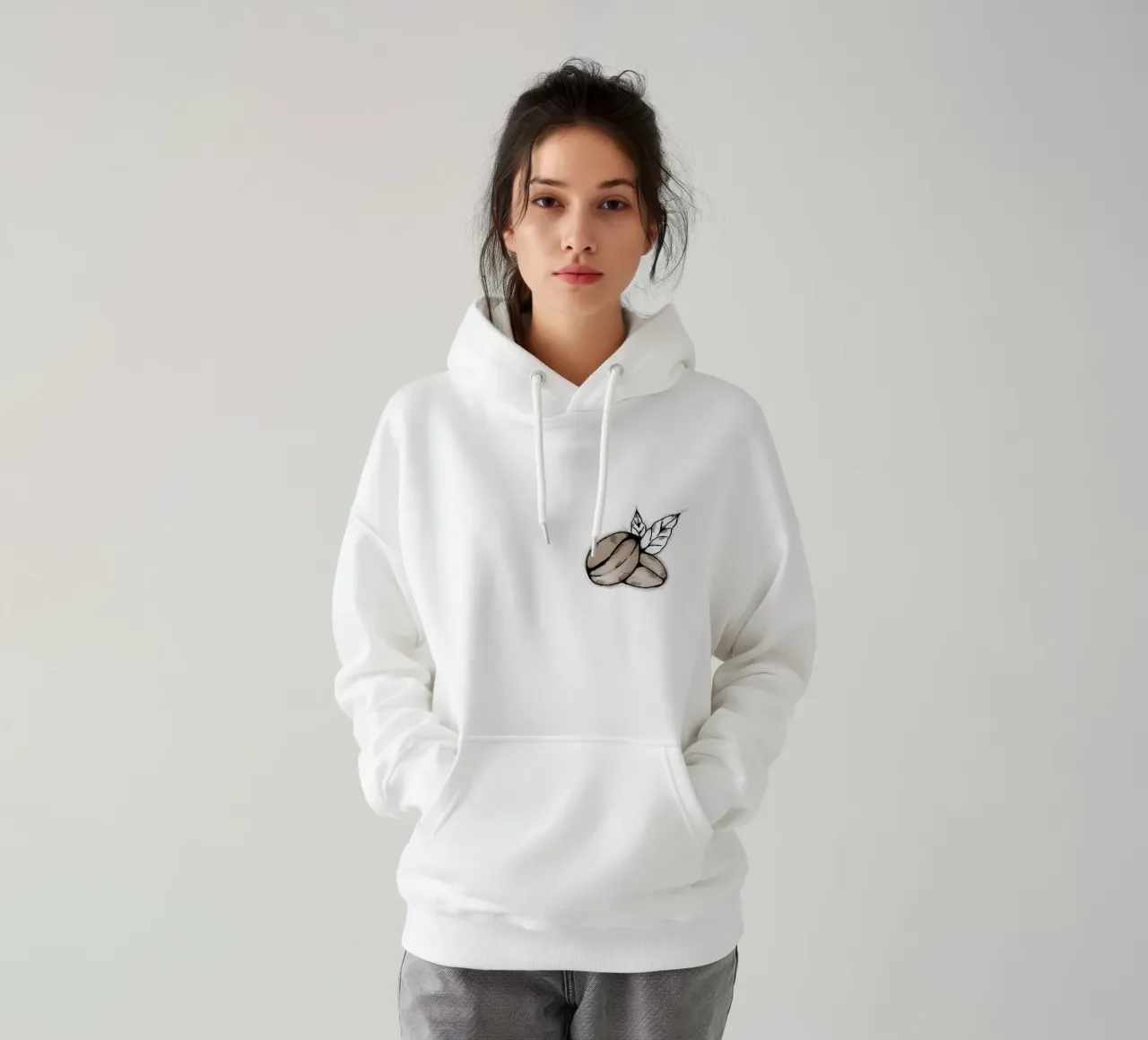 Coffeebeans | Lineart felpa con cappuccio da venten