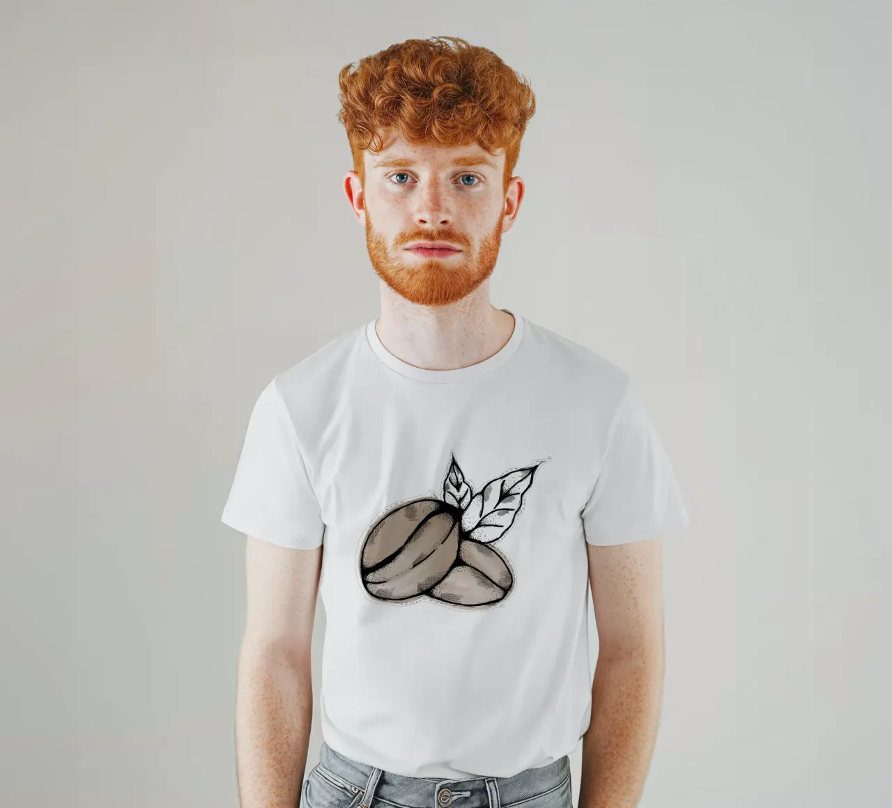 Coffeebeans | Lineart t-shirt da venten