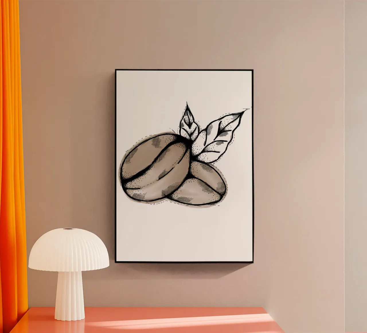 Coffeebeans | Lineart plexiglass da venten