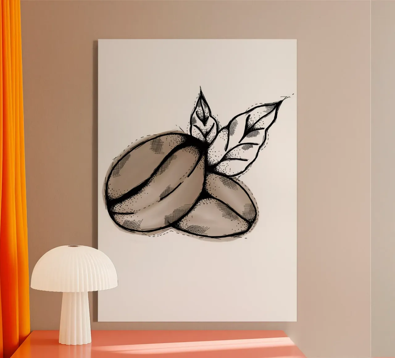 Coffeebeans | Lineart plexiglass da venten