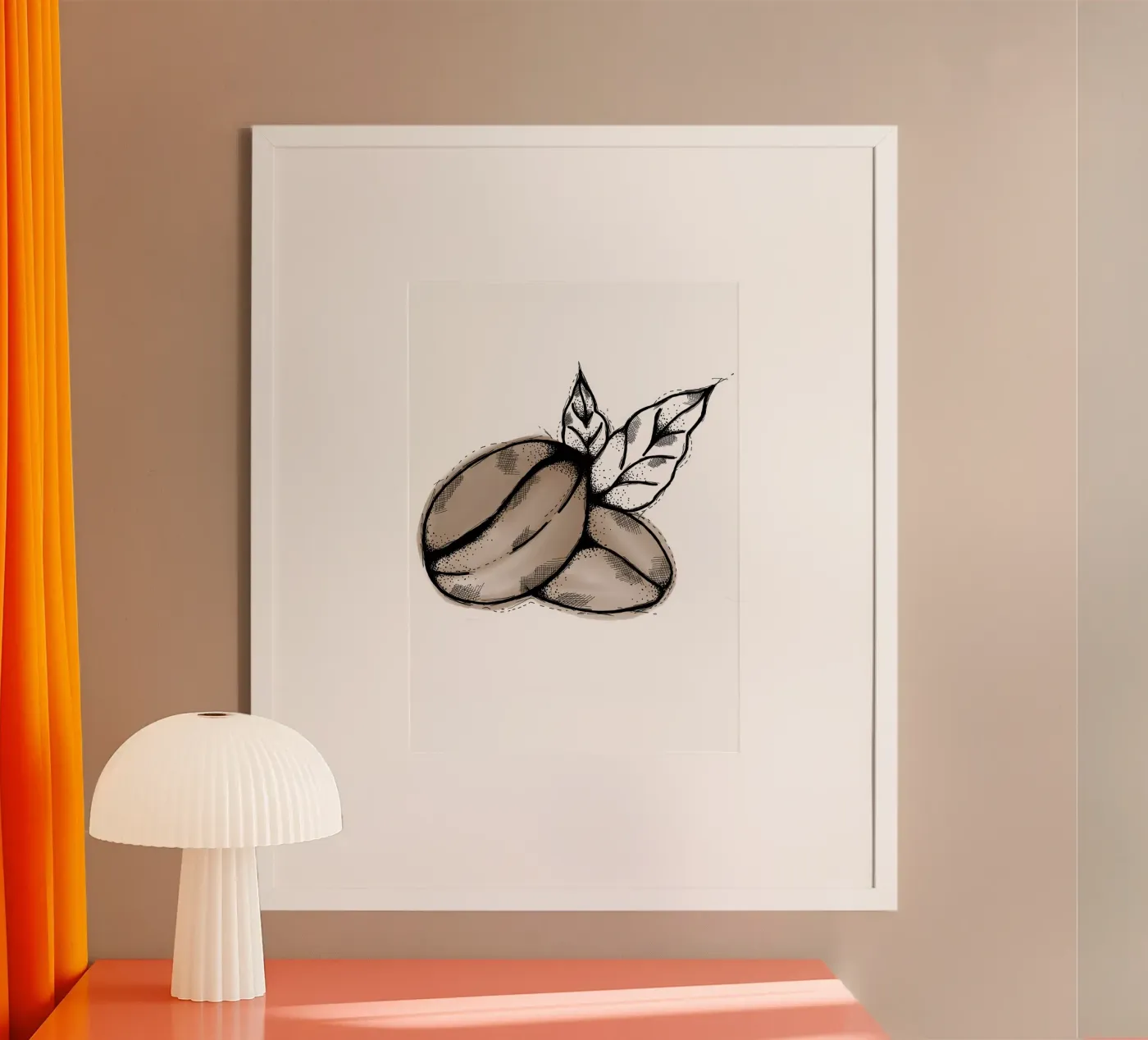 Coffeebeans | Lineart poster da venten