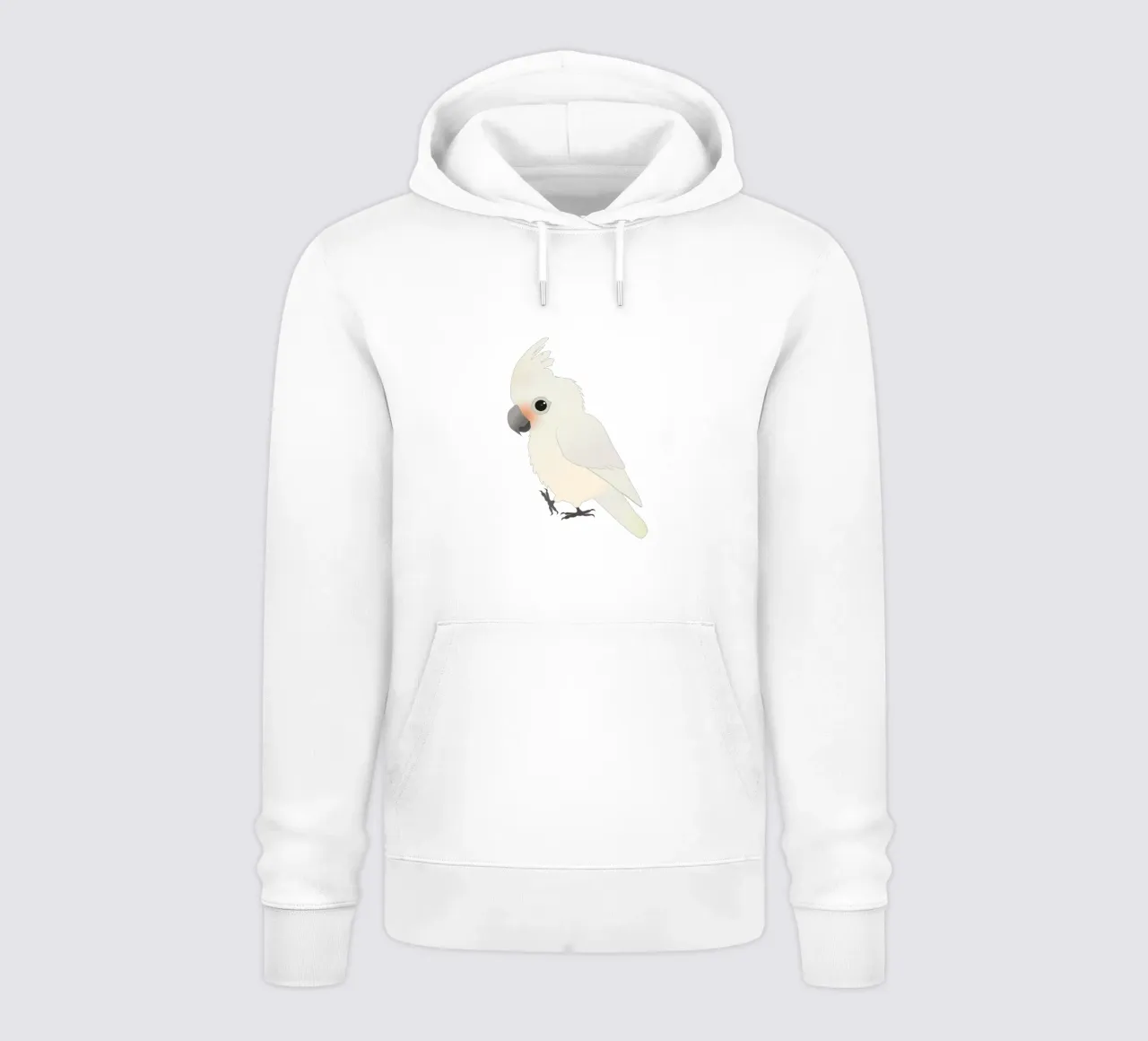 Illustrazione del simpatico cacatua di Goffin felpa con cappuccio da BwiseLizzy