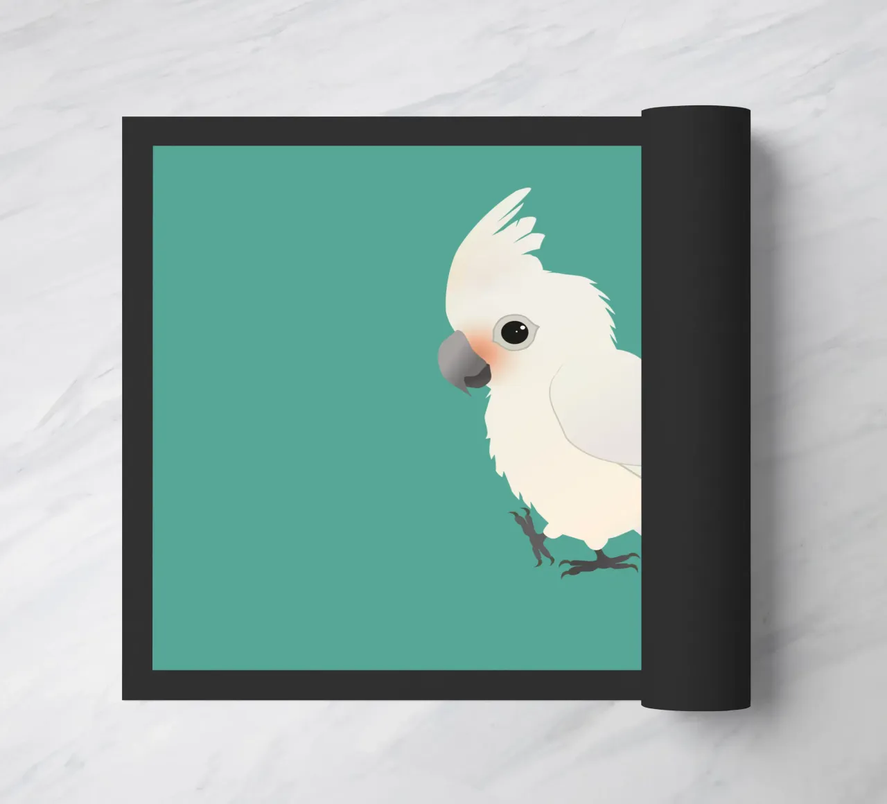Illustrazione del simpatico cacatua di Goffin zerbino da BwiseLizzy