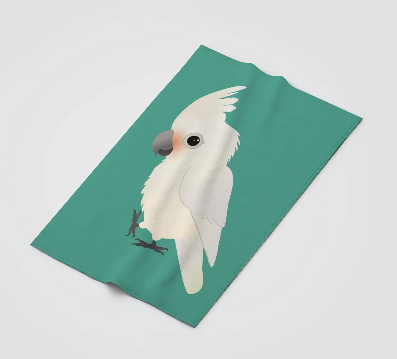 Illustrazione del simpatico cacatua di Goffin coperta in pile da BwiseLizzy