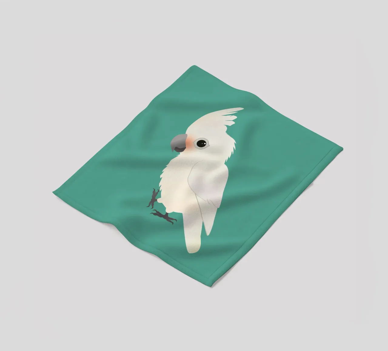 Illustrazione del simpatico cacatua di Goffin coperta in pile da BwiseLizzy