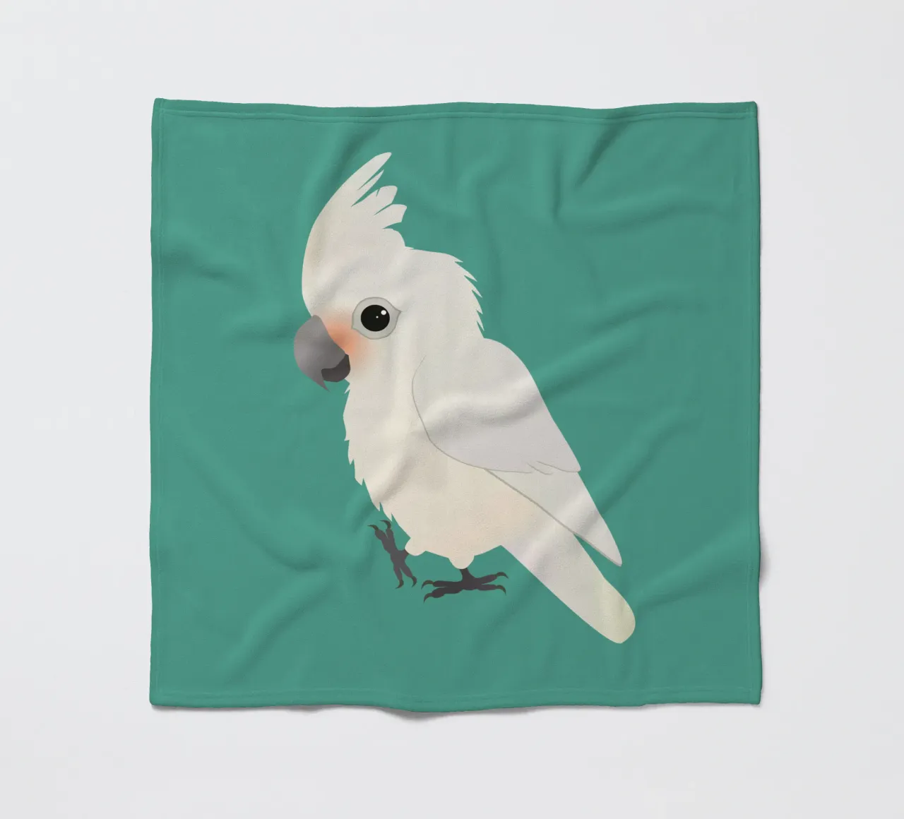 Illustrazione del simpatico cacatua di Goffin coperta in pile da BwiseLizzy