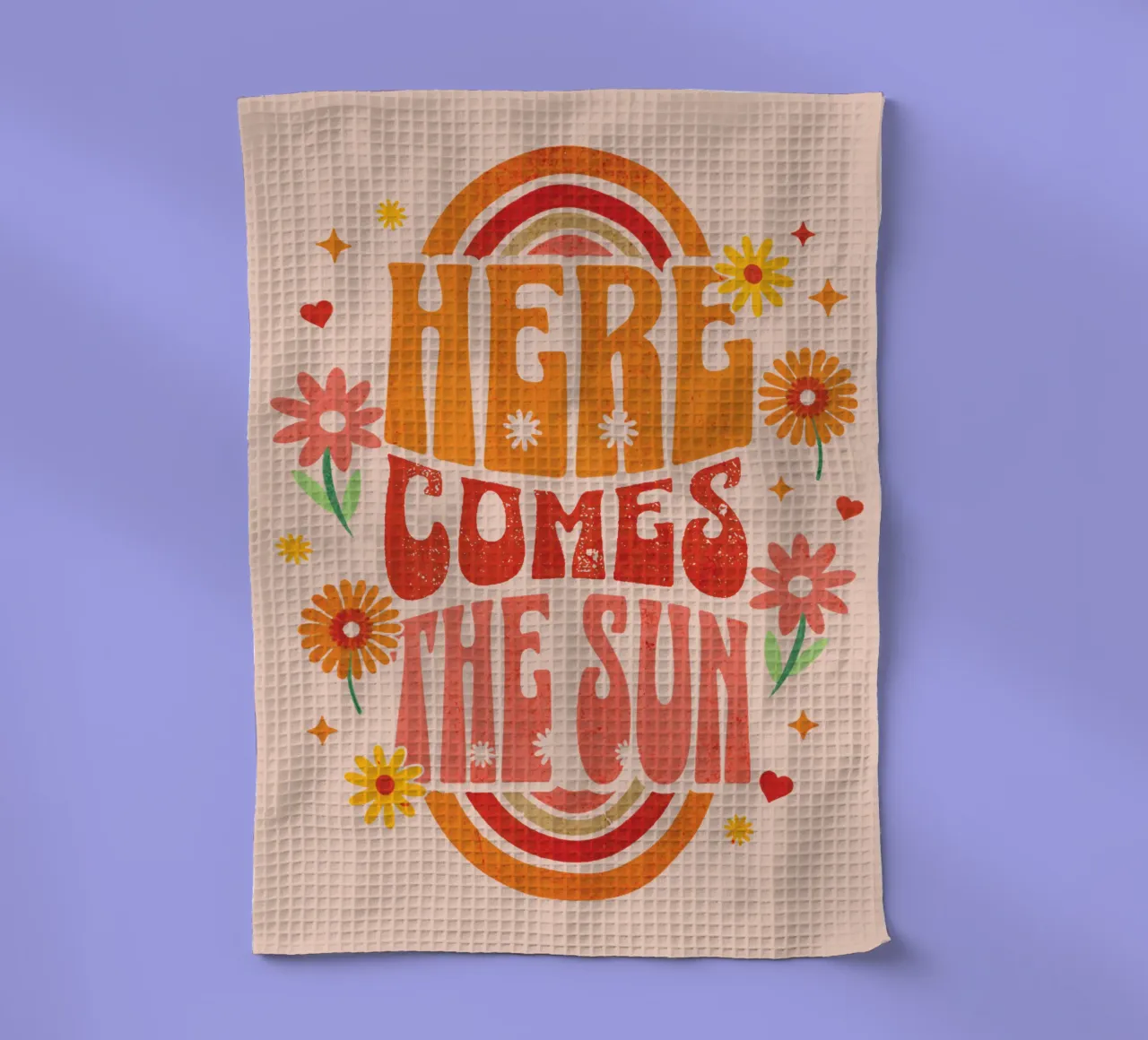 Here Comes The Sun tea towel by Gunawan Rb