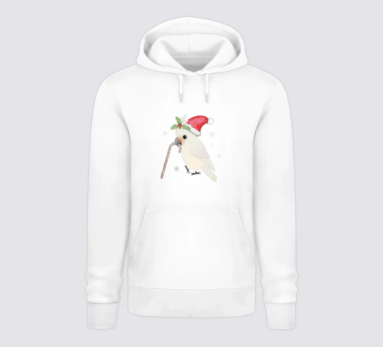Un simpatico cacatua di Natale felpa con cappuccio da BwiseLizzy