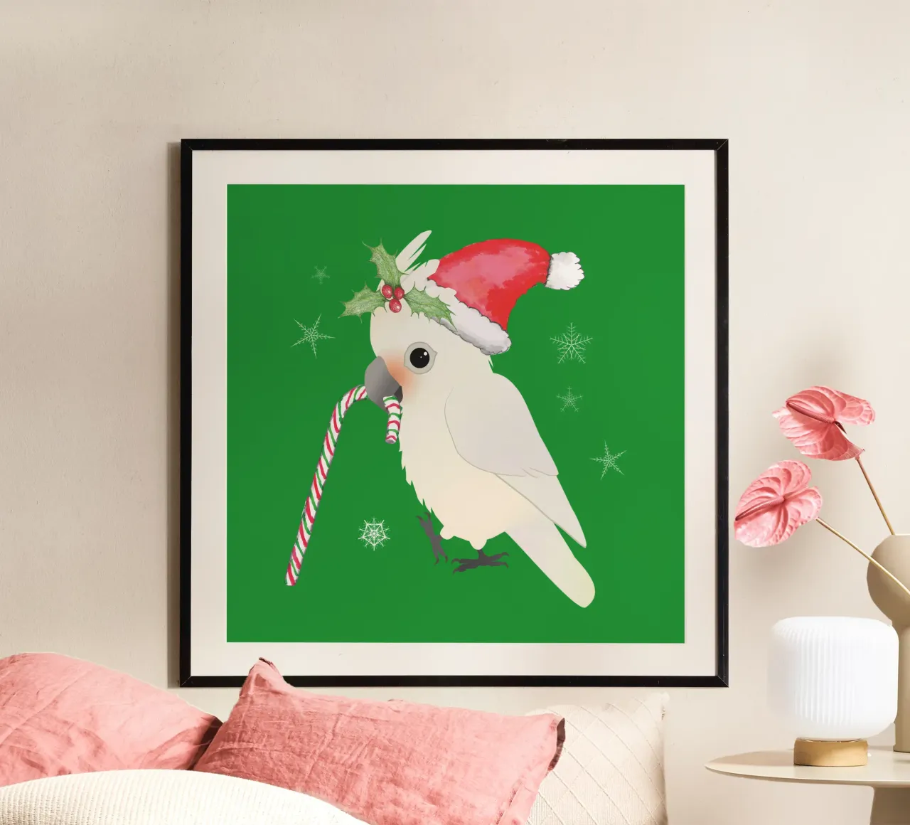 Un simpatico cacatua di Natale carta hahnemühle da BwiseLizzy