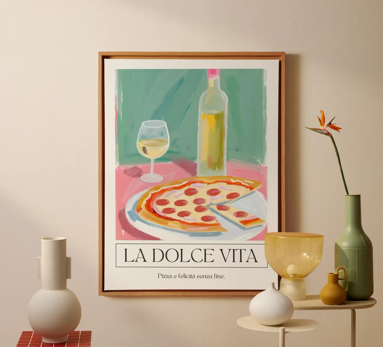 La dolce vita tela con Cornice a cassetta da Ohkimiko