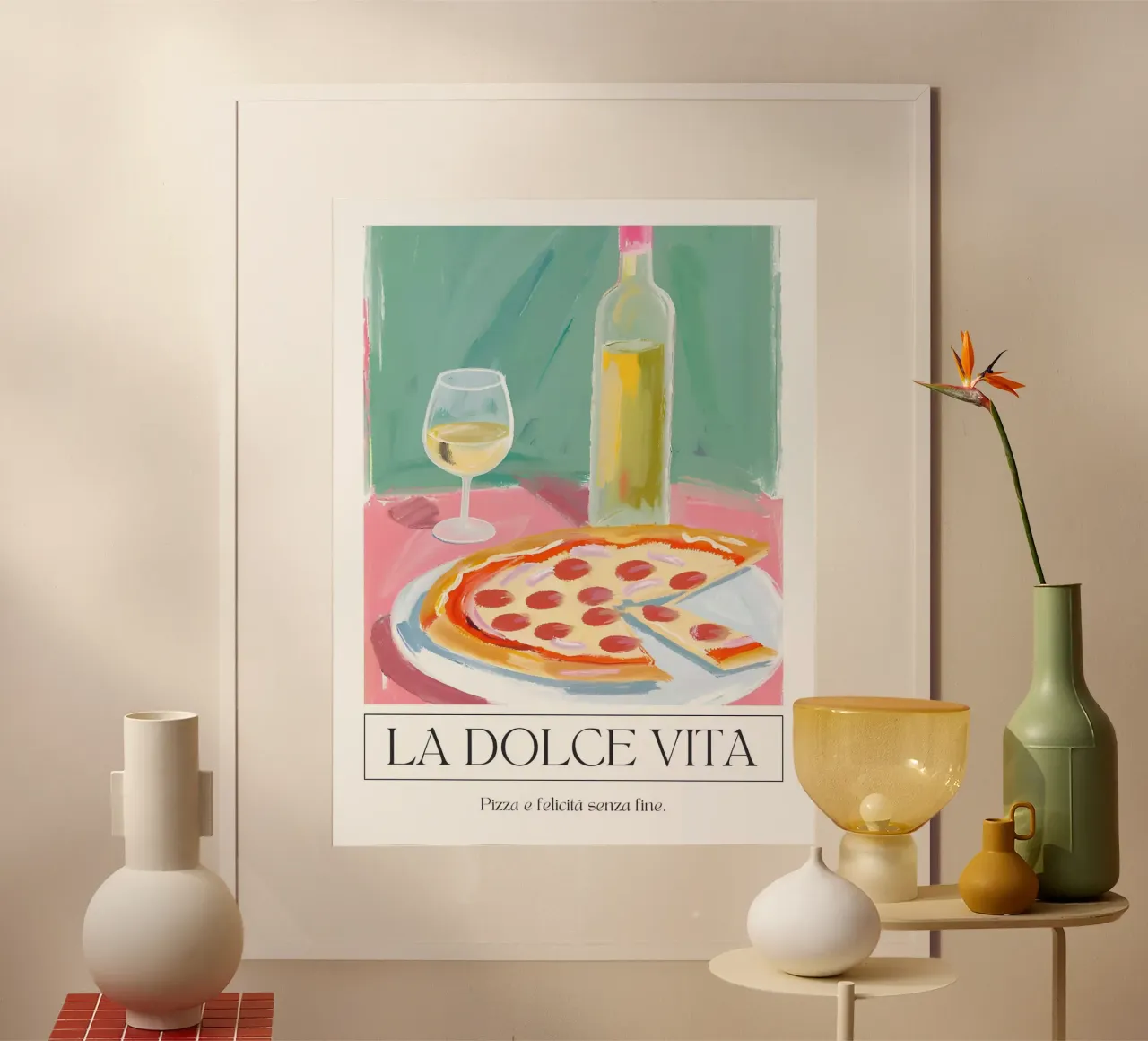 La dolce vita poster con telaio in plastica da Ohkimiko