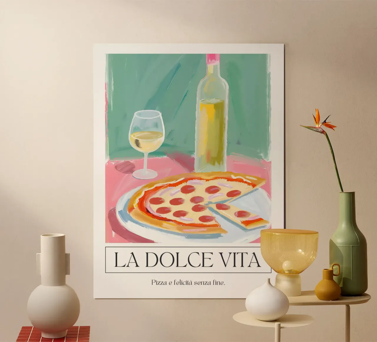 La dolce vita poster con telaio in plastica da Ohkimiko