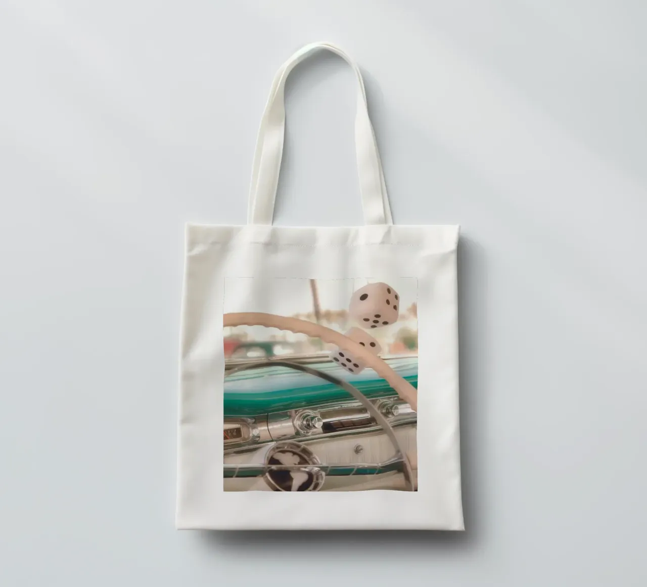 Fluffy Dice tote bag by Dave Hare Photography