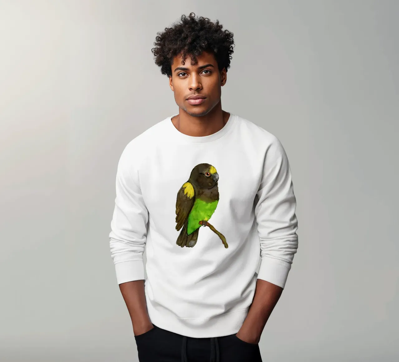 Pappagallo di Meyer acquerello felpa da BwiseLizzy