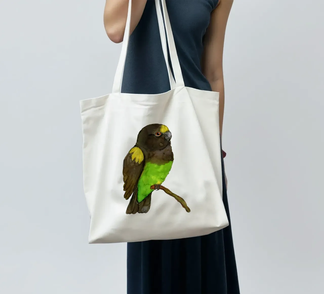 Pappagallo di Meyer acquerello borsa in juta da BwiseLizzy