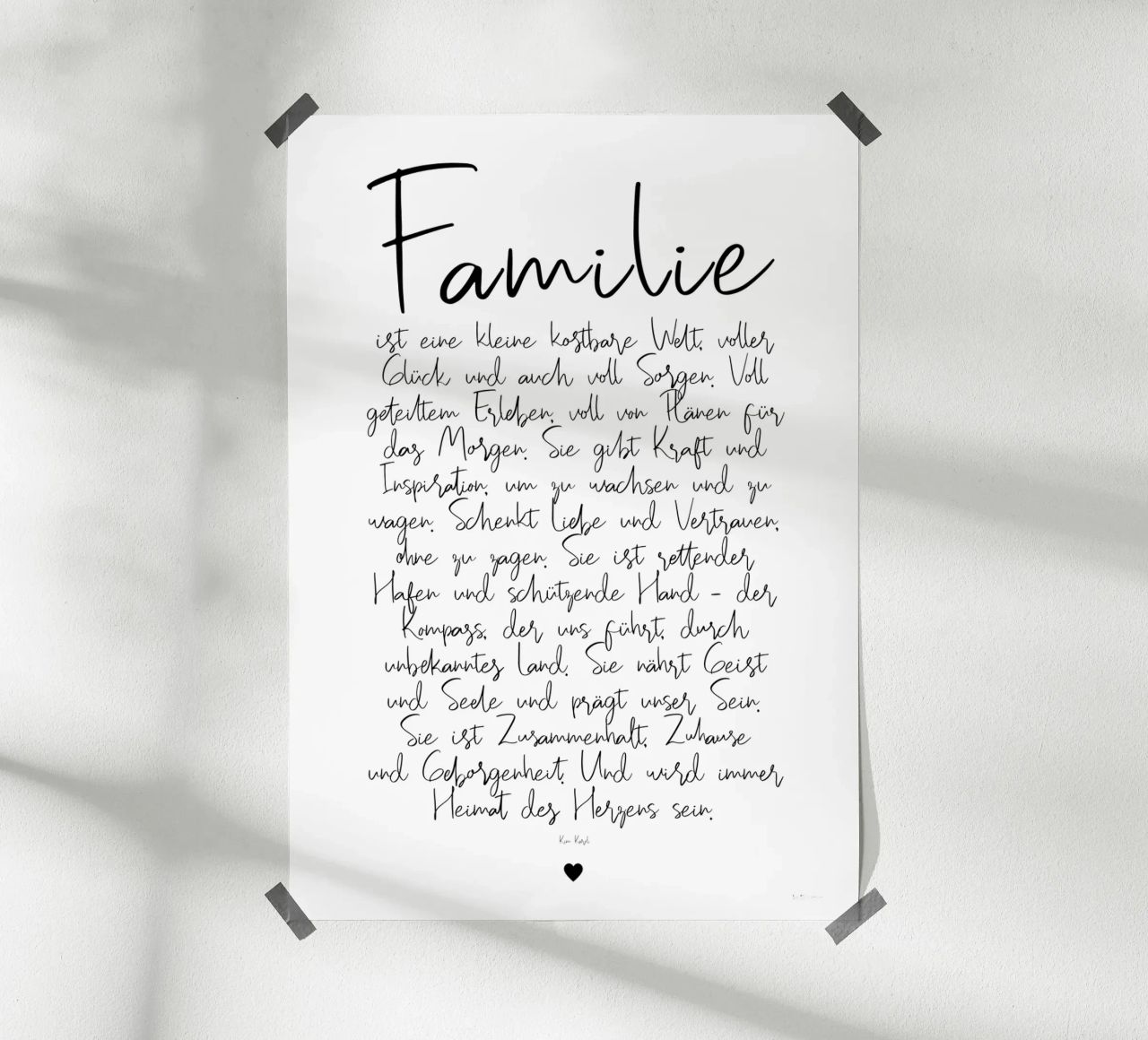 Familie - ein Gedicht Poster von Ohkimiko