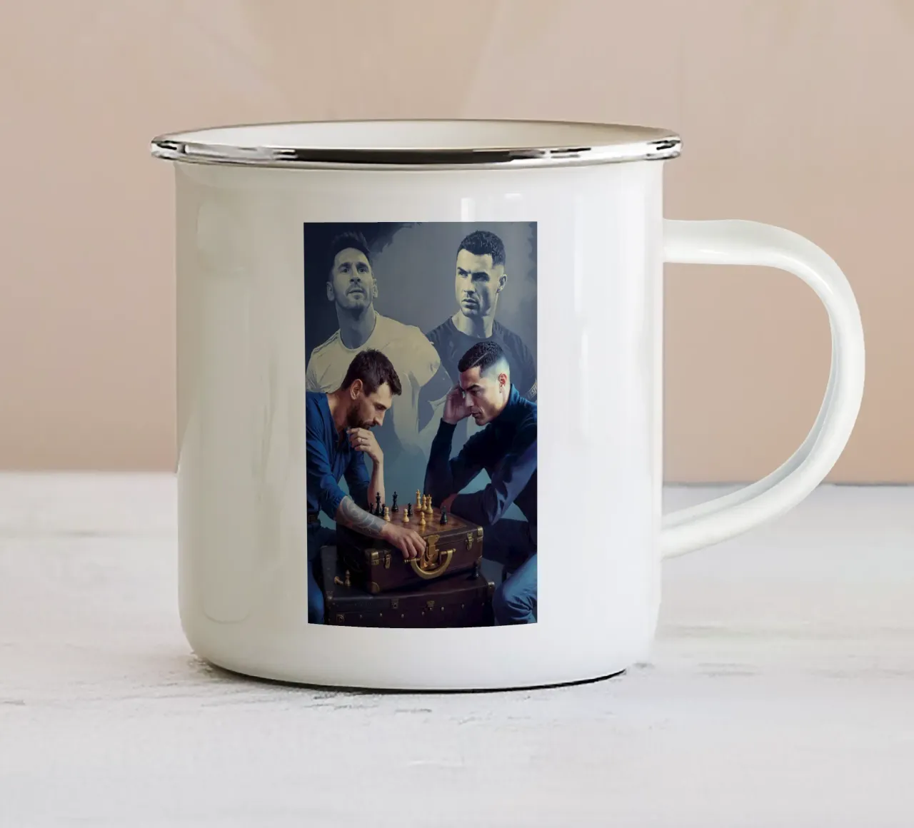 Messi and Ronaldo - The Greates of all Time tazza in smalto da Lootprint