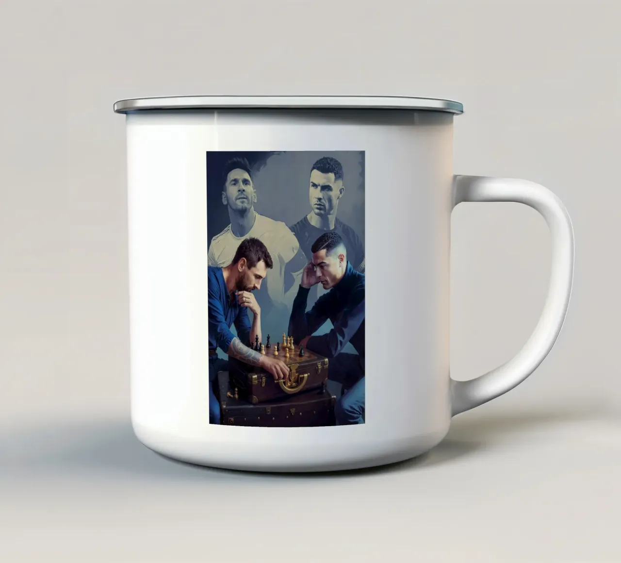 Messi and Ronaldo - The Greates of all Time tazza in smalto da Lootprint