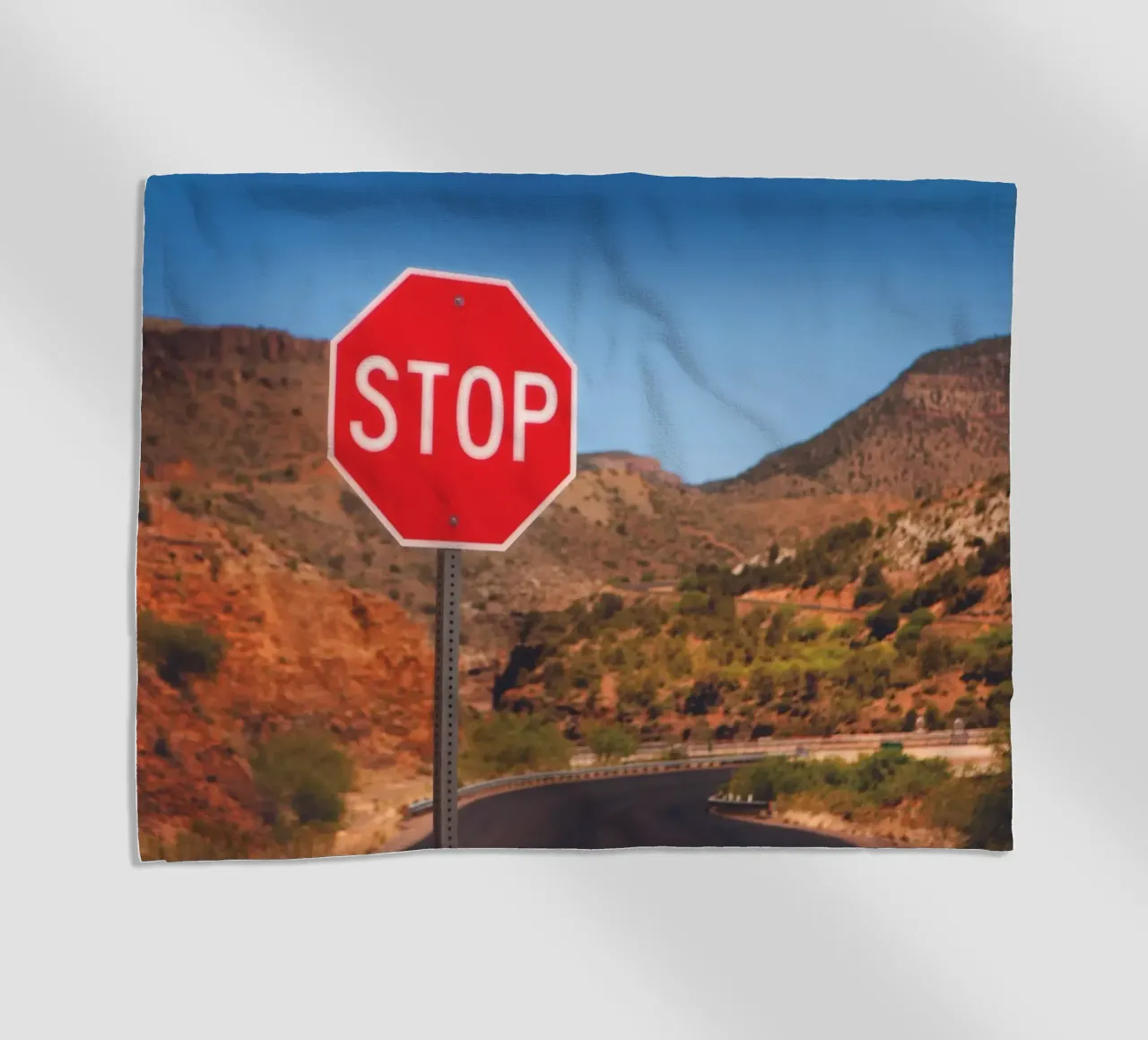 Stop beach towel by Dave Hare Photography
