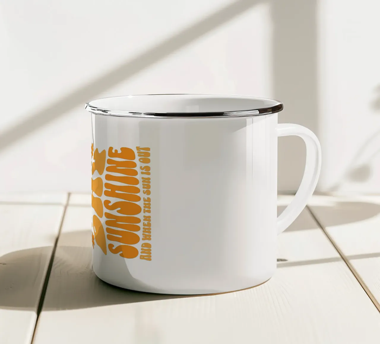 Buona giornata di sole tazza in smalto da Gunawan Rb