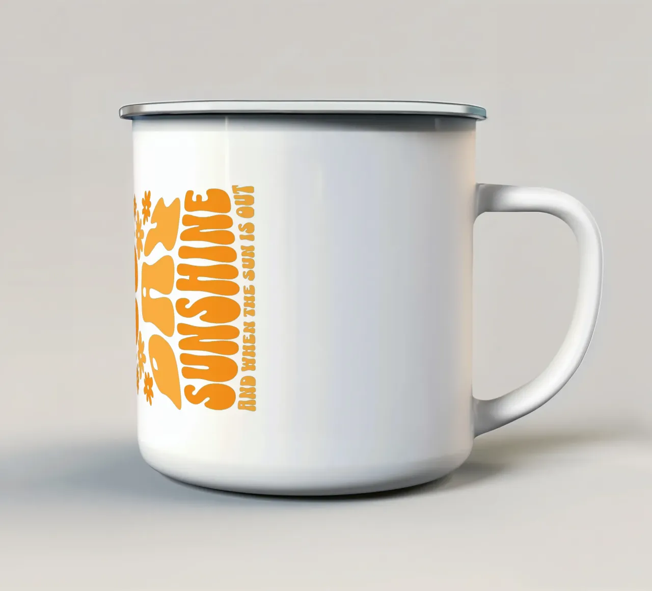 Buona giornata di sole tazza in smalto da Gunawan Rb