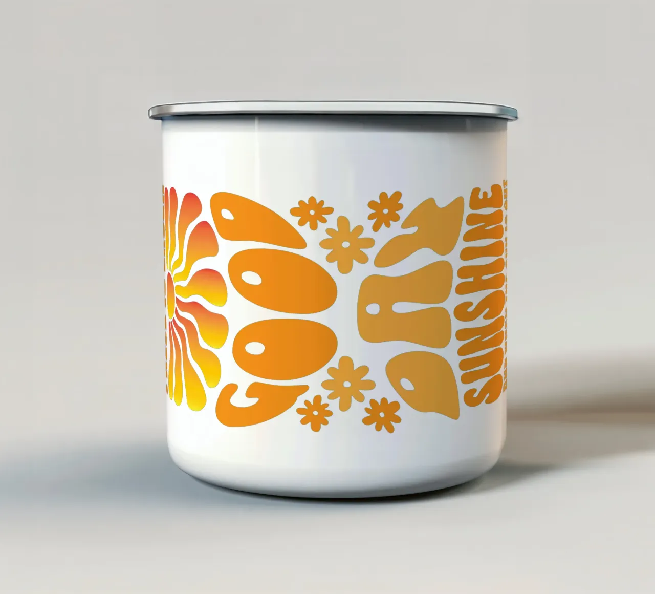 Buona giornata di sole tazza in smalto da Gunawan Rb