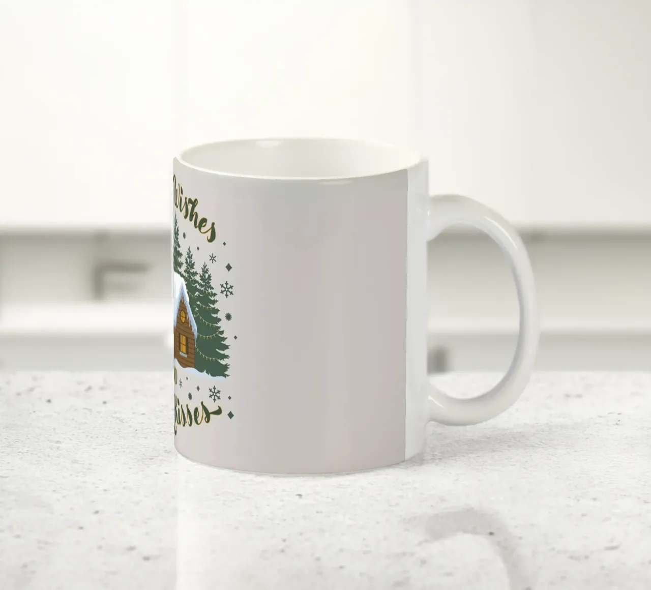 Auguri e baci di neve tazza in ceramica da cafelab