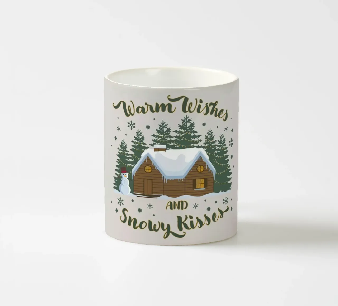 Auguri e baci di neve tazza in ceramica da cafelab