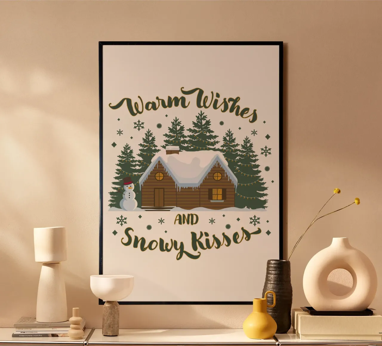 Auguri e baci di neve poster da cafelab