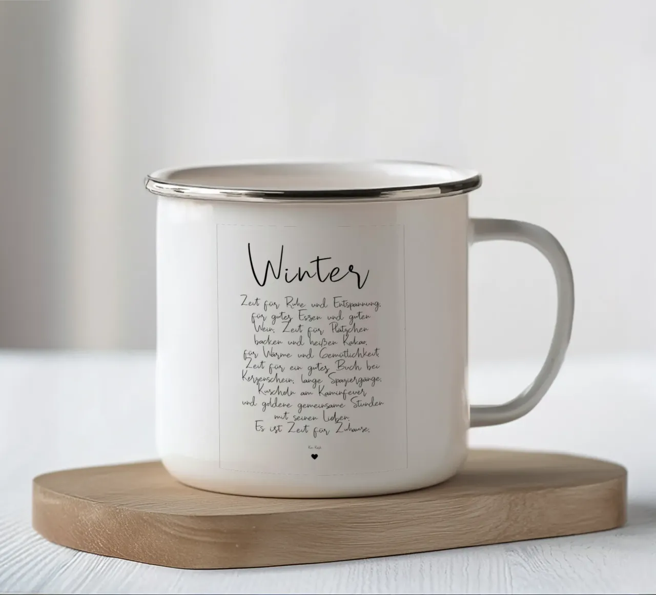 Winter - ein Gedicht tazza in smalto da Ohkimiko