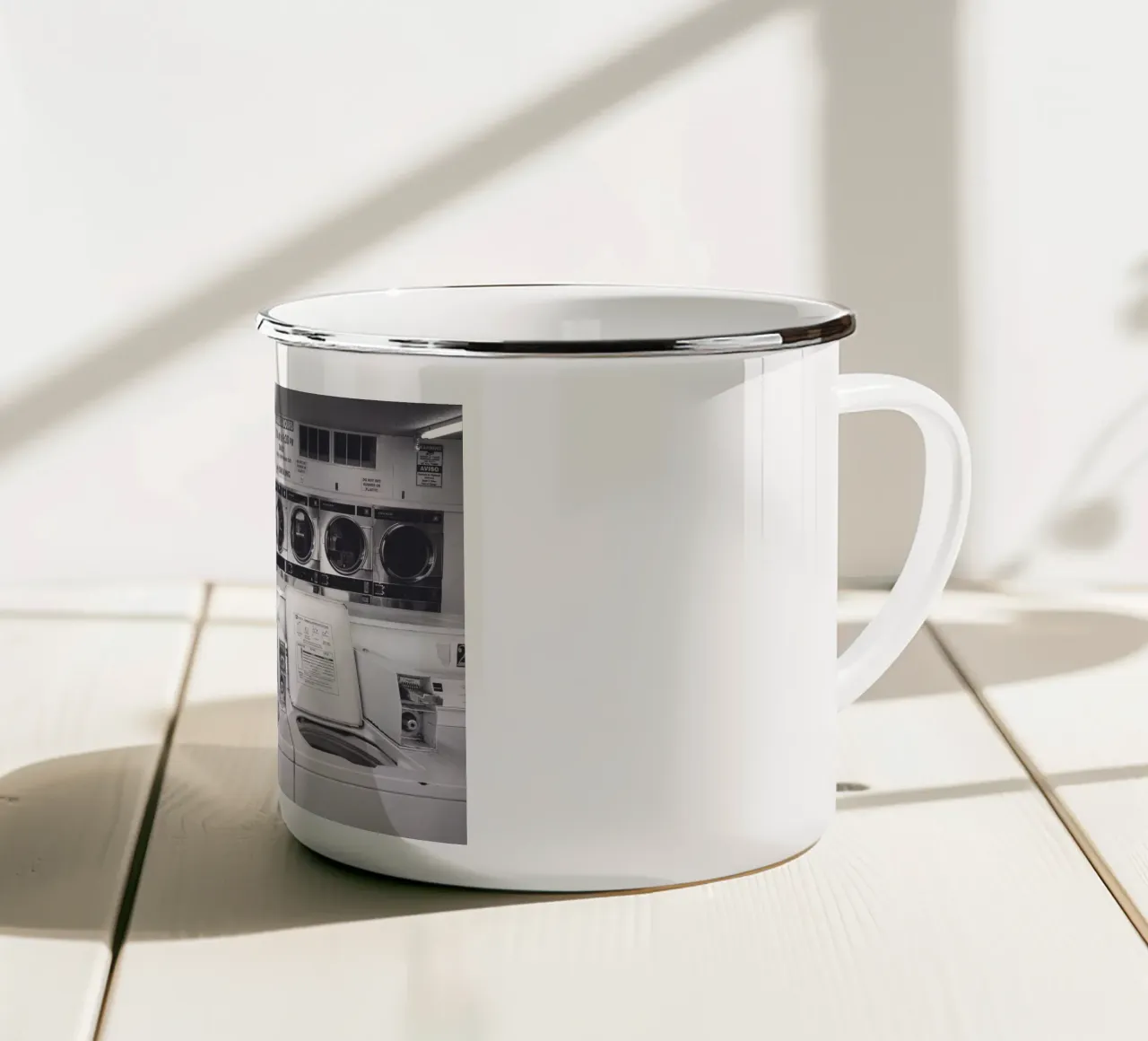 Lavanderia a gettoni di Fresno tazza in smalto da Dave Hare Photography