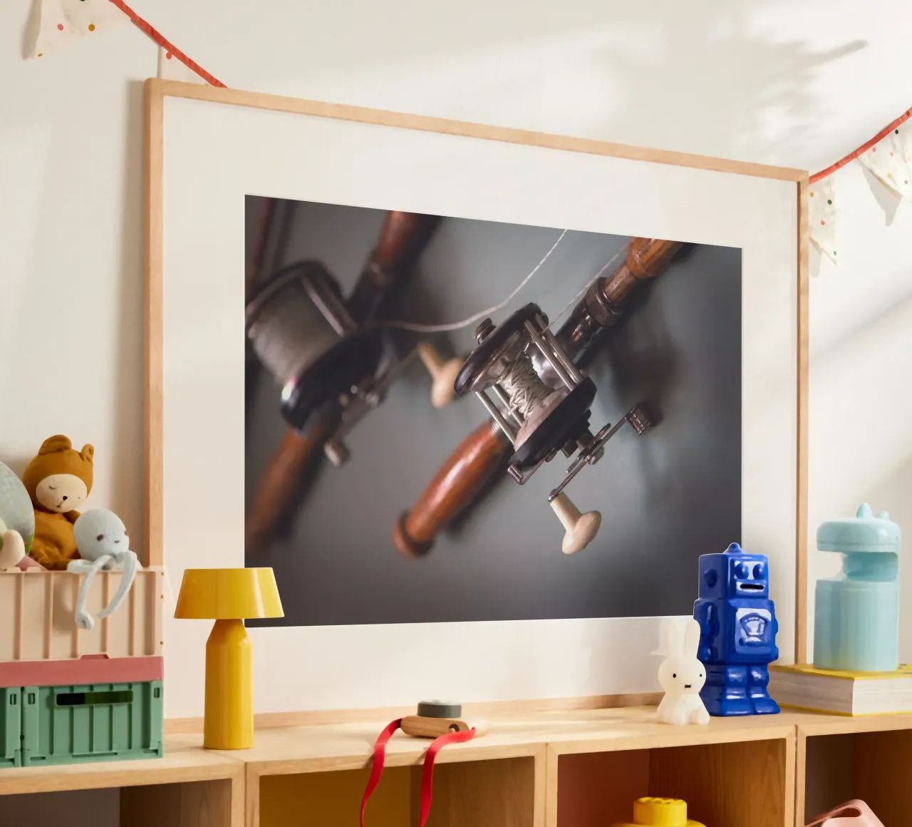 Canne da pesca poster con telaio in plastica da Dave Hare Photography