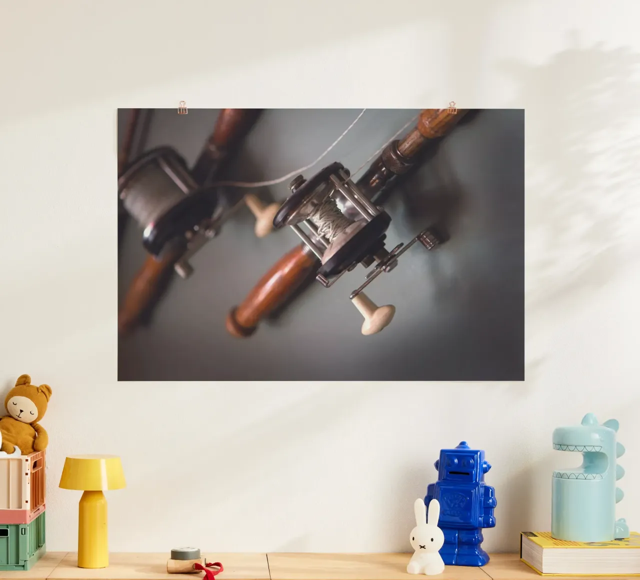 Canne da pesca poster con telaio in plastica da Dave Hare Photography