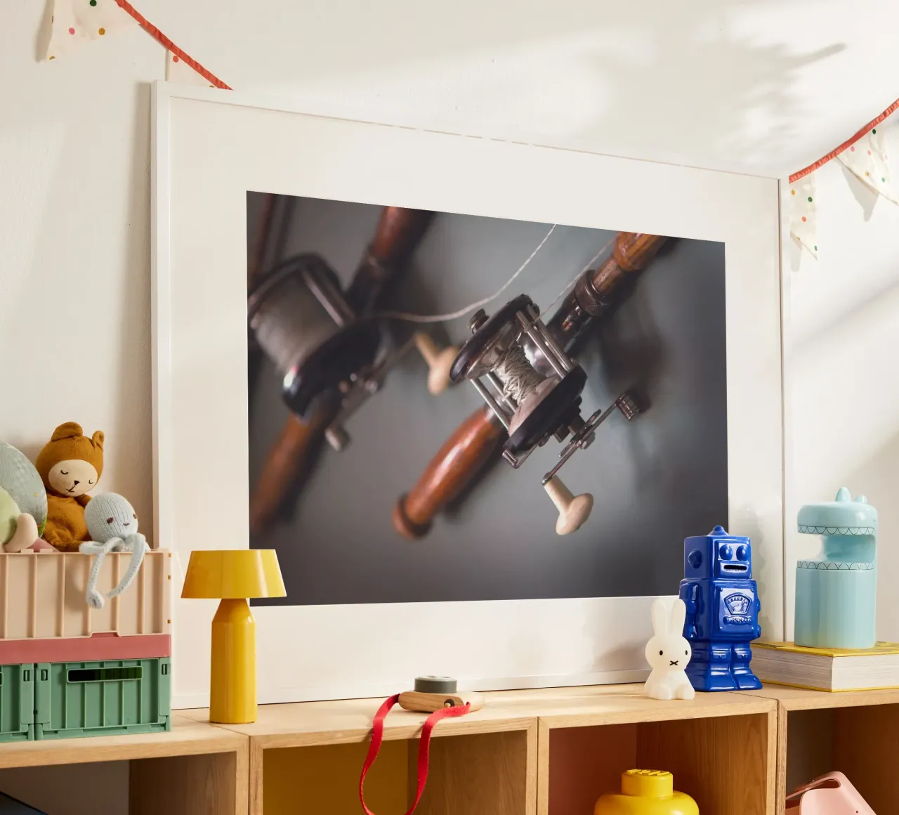 Canne da pesca poster con telaio in plastica da Dave Hare Photography