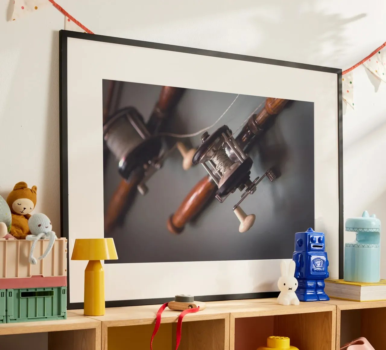 Canne da pesca poster con telaio in plastica da Dave Hare Photography