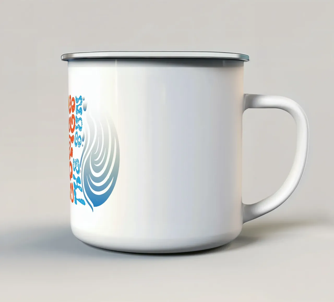 Arriva il sole tazza in smalto da Gunawan Rb