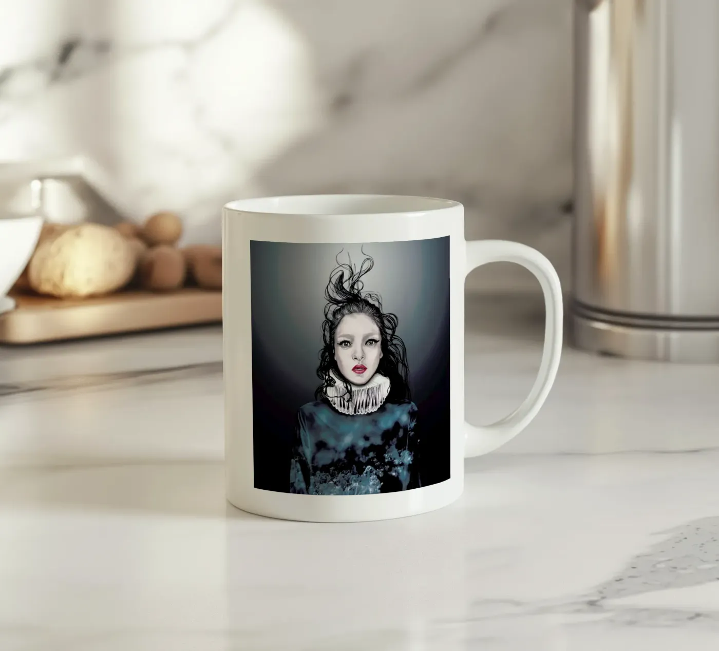 Crystals ceramic mug by Agnes KR Patience