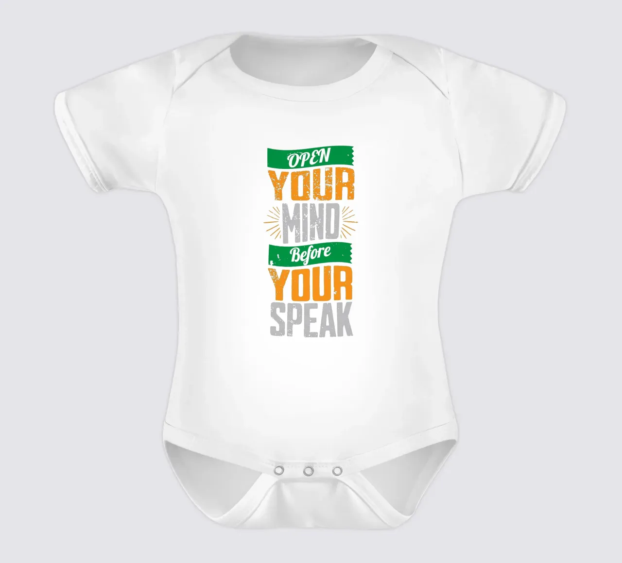 Aprire la mente prima di parlare body neonato maniche corte da Gunawan Rb