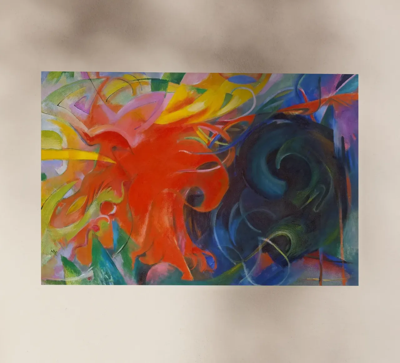 Franz Marc - Forme di lotta pellicola backlit da ARTOTHEK