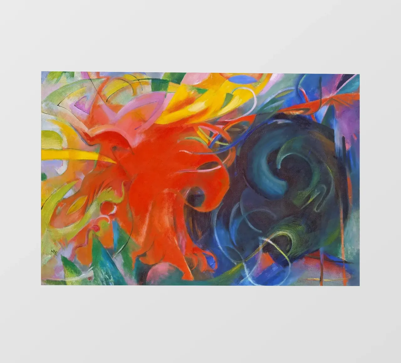 Franz Marc - Forme di lotta pellicola backlit da ARTOTHEK