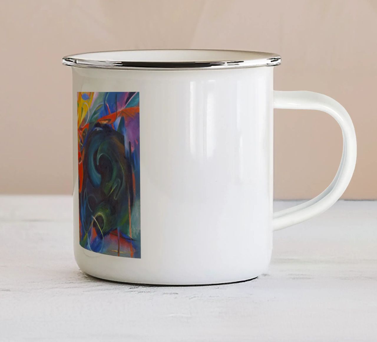 Franz Marc - Forme di lotta tazza in smalto da ARTOTHEK